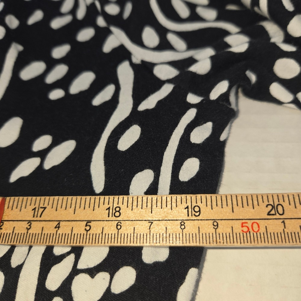 Diane Von Furstenberg Wrap Dress XL Black White Abstract Long Sleeve DVF Target - Picture 9 of 10